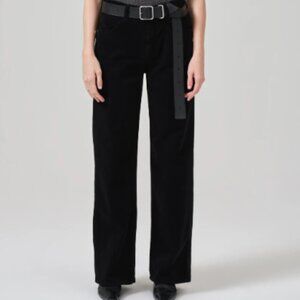 Citizens of Humanity Annina High Rise Wide Leg Corduroy In Black- Size 27